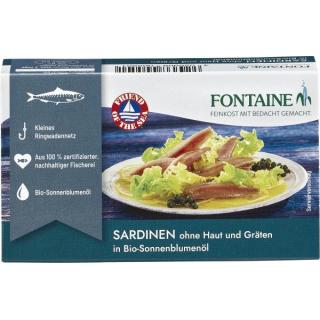 Sardinen ohne Haut und Gräten