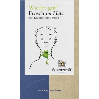 Wieder gut: Frosch im Hals