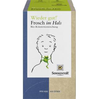 Wieder gut: Frosch im Hals